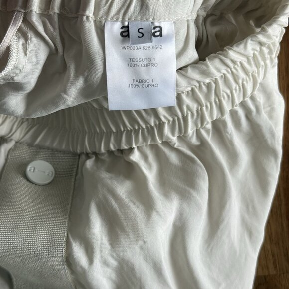 Artica Arbox Wide Leg Snap Closure Pants - Beige - US Size S Made In Italy READ - Picture 15 of 16